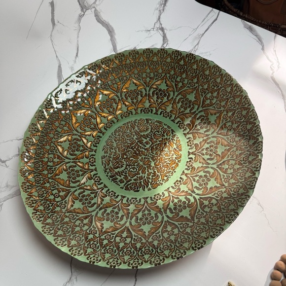 World Market glass inlay bowl/dish very large - Picture 10 of 10